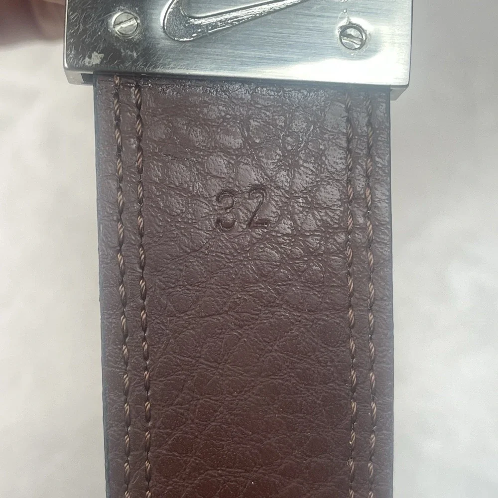 Nike Men's Reversible Belt Size 32 Black Brown 1.25